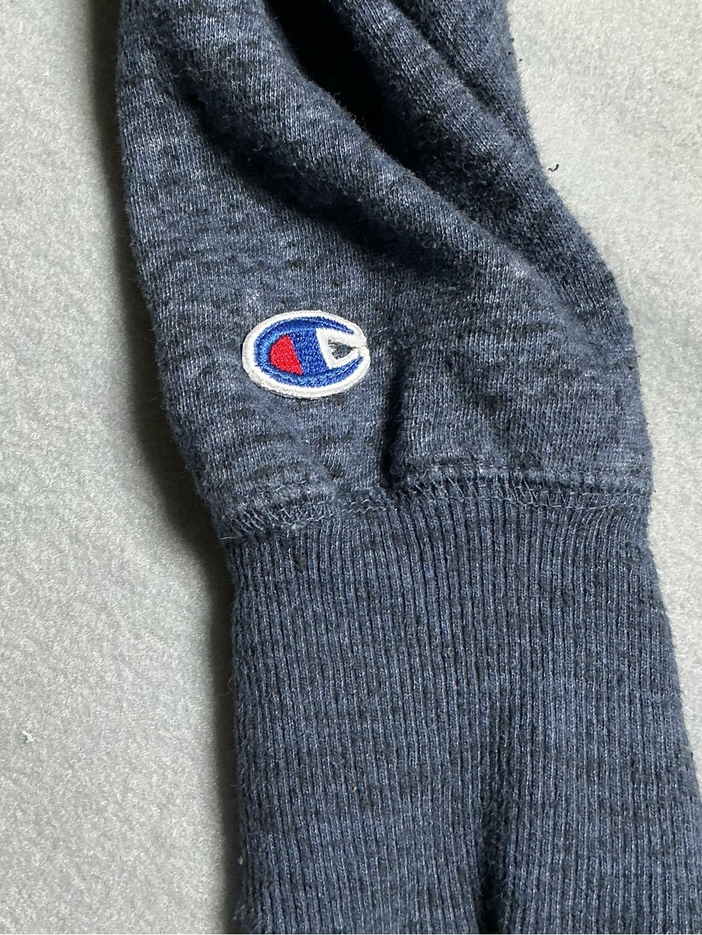 Champion Men’s Hoodie Size Small N.Y. Spellout  Blue Gold Pullover Sweatshirt - Picture 8 of 16